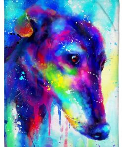 Greyhound Dog Colorful WaterColor
