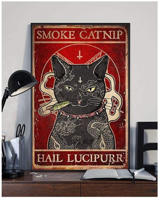Black Cat Smoke Catnip Hail Lucipurr