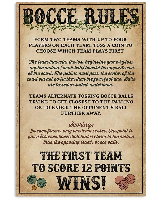 Bocce Rules 2 Teams