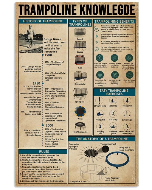 Trampoline Knowledge History Of Trampoline Poster
