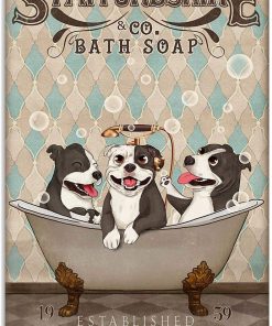 Staffordshire Bath Soap Established Wash Your Paws Poster