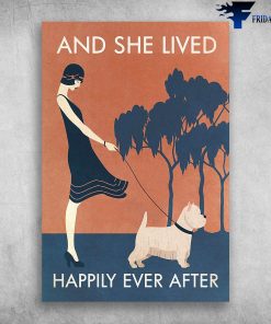 Just A Girl Who Loves Cute White Dog Poster