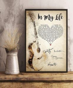 The Beatles In My Life Lyric Heart Poster