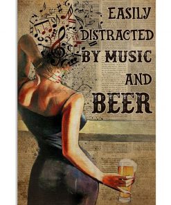 Woman Easily Distracted By Music And Beer