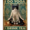 Cat That's what I do I do yoga I drink tea and I know things poster