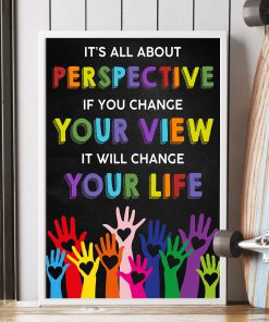 It's All About Perspective If You Change Your View It Will Change Your Life Posterc