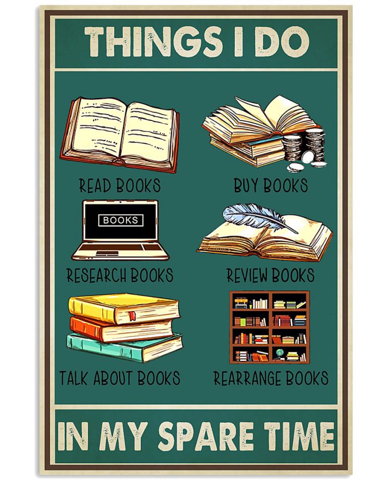 Librarian Things I Do In My Spare Time Books Poster - Blinkenzo