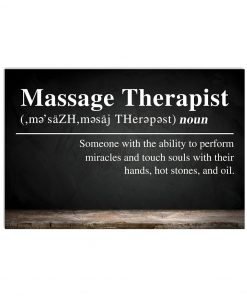 Massage Therapist Definition Poster
