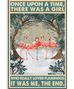 Once upon a time there was a girl who really loved Flamingos That was me poster