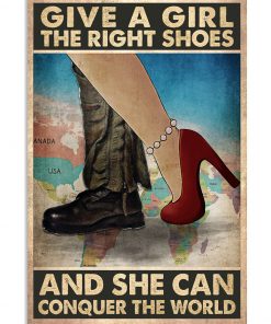 Pilot Give a girl the right shoes and she can conquer the world poster
