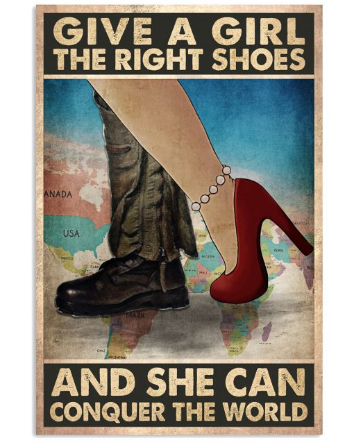 Pilot Give a girl the right shoes and she can conquer the world poster