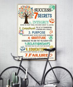Social Worker Success 7 Secrets Integrity Commitment Purpose Gratitude Relationships Education Failure Posterc