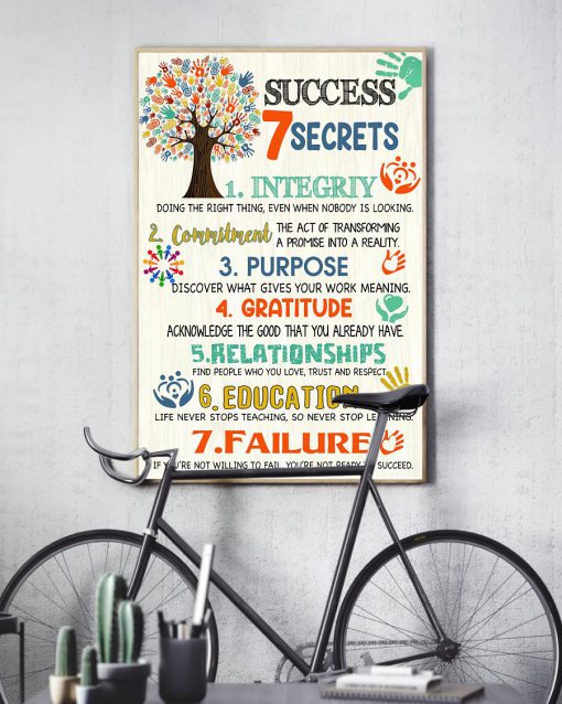 Social Worker Success 7 Secrets Integrity Commitment Purpose Gratitude Relationships Education Failure Posterc