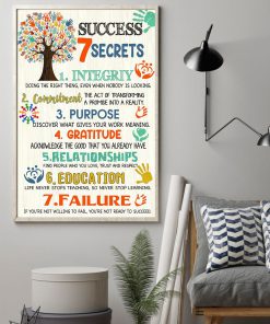Social Worker Success 7 Secrets Integrity Commitment Purpose Gratitude Relationships Education Failure Posterz