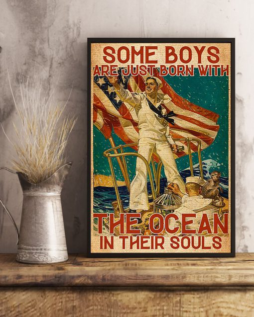 Some boys are just born with the ocean in their souls posterx