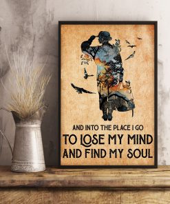 Women Veterans And into the place I go to lose my mind and find my soul posterc