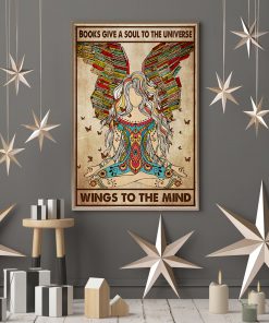 Yoga Books give a soul to the universe wings to the mind posterc