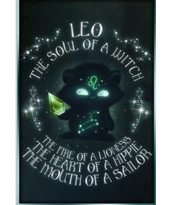 Yoga Leo The soul of a witch The fire of a lioness the heart of a hippie the mouth of a sailor poster