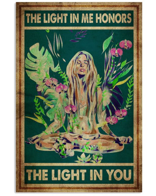 Yoga The light in me honors the light in you poster