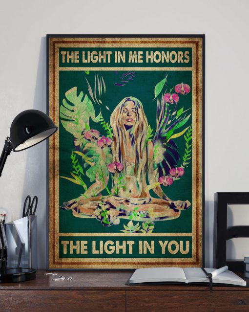 Yoga The light in me honors the light in you posterz