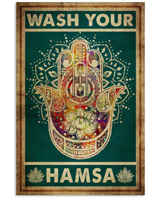 Yoga wash your hamsa poster