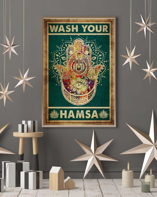 Yoga wash your hamsa posterx