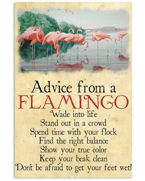 Advice from a flamingo poster