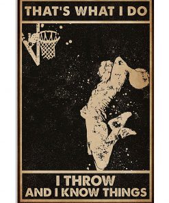 Basketball That's What I Do I Throw And I Know Things Poster