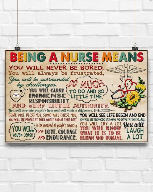 Being A Nurse Means You Will Never Be Bored Posterc