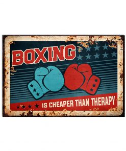 Boxing Is Cheaper Than Therapy Poster