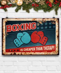 Boxing Is Cheaper Than Therapy Posterc