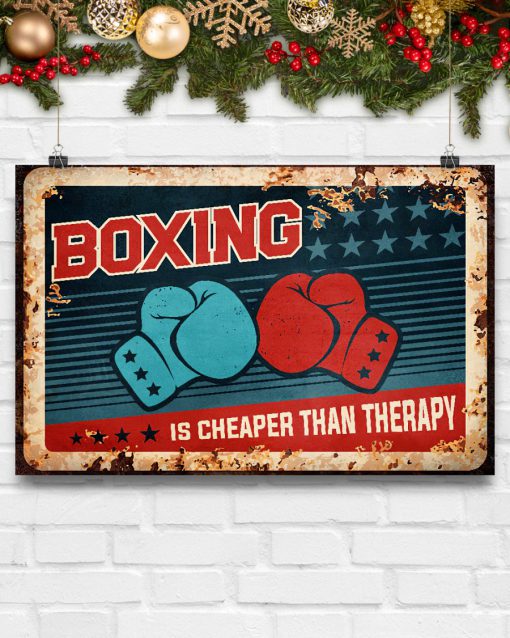 Boxing Is Cheaper Than Therapy Posterc