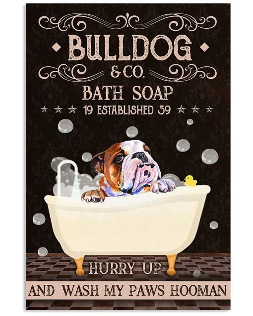 Bulldog Company Bath Soap Poster