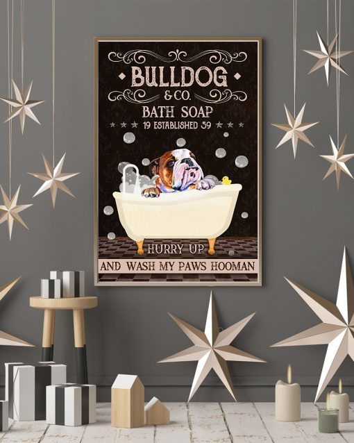 Bulldog Company Bath Soap Posterc