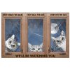 Cat Window We'll Be Watching You Poster