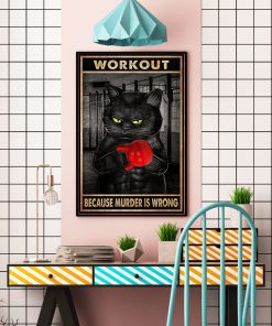 Cat Workout because murder is wrong posterc