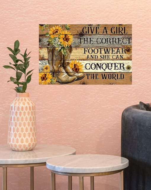 Country Girl Give a girl the correct footwear and she can conquer the world posterx
