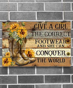 Country Girl Give a girl the correct footwear and she can conquer the world posterz