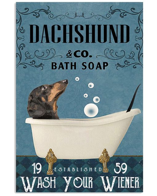 Dachshund Bath Soap Company Vintage Poster