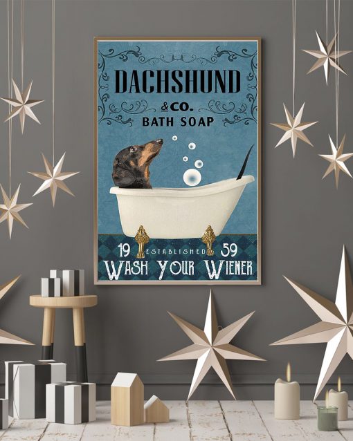 Dachshund Bath Soap Company Vintage Posterc