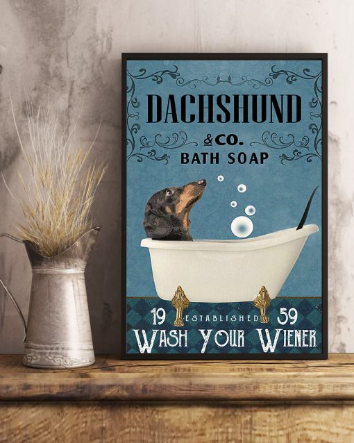 Dachshund Bath Soap Company Vintage Posterx