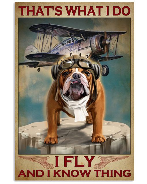 Dog That's what I do I fly and I know thing poster