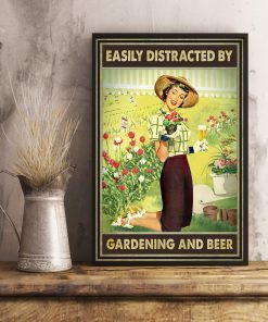 Easily Distracted By Garden And Beer Posterx