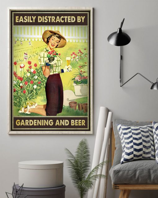 Easily Distracted By Garden And Beer Posterz