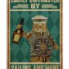Easily Distracted By Sailing And Wine Sailor Poster