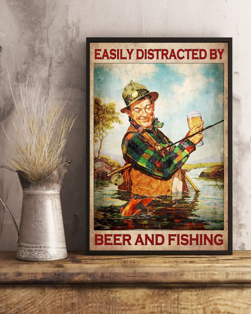 Easily distracted by beer and fishing posterx