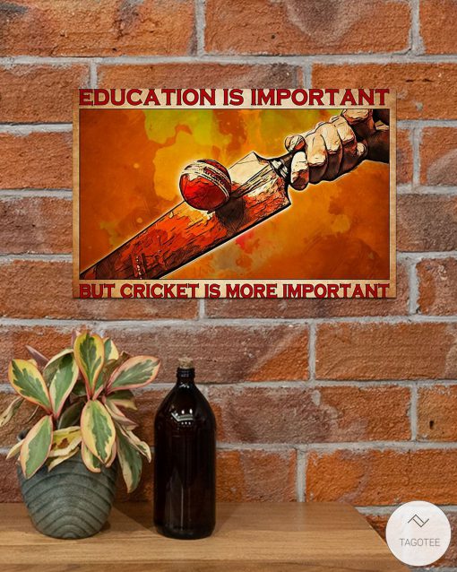 Education is important but cricket is more important posterz