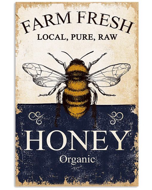 Farm Fresh Local Pure Raw Bee Honey Organic Poster