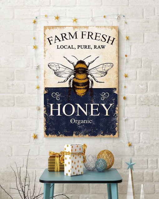 Farm Fresh Local Pure Raw Bee Honey Organic Posterc