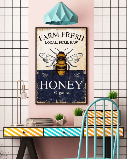 Farm Fresh Local Pure Raw Bee Honey Organic Posterx